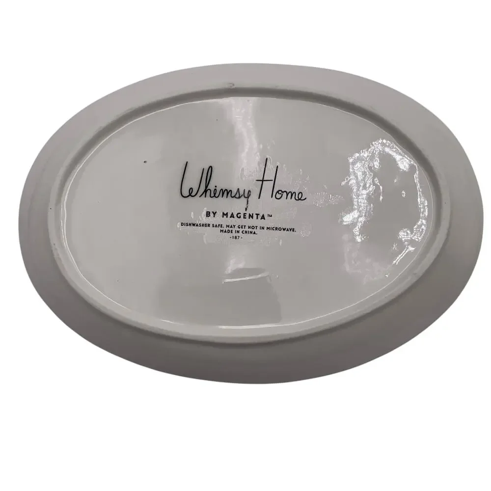 Easter Platter and Plates Rabbit Bunny Whiskers Whimsey‎ Home Whimsical Cupboard
